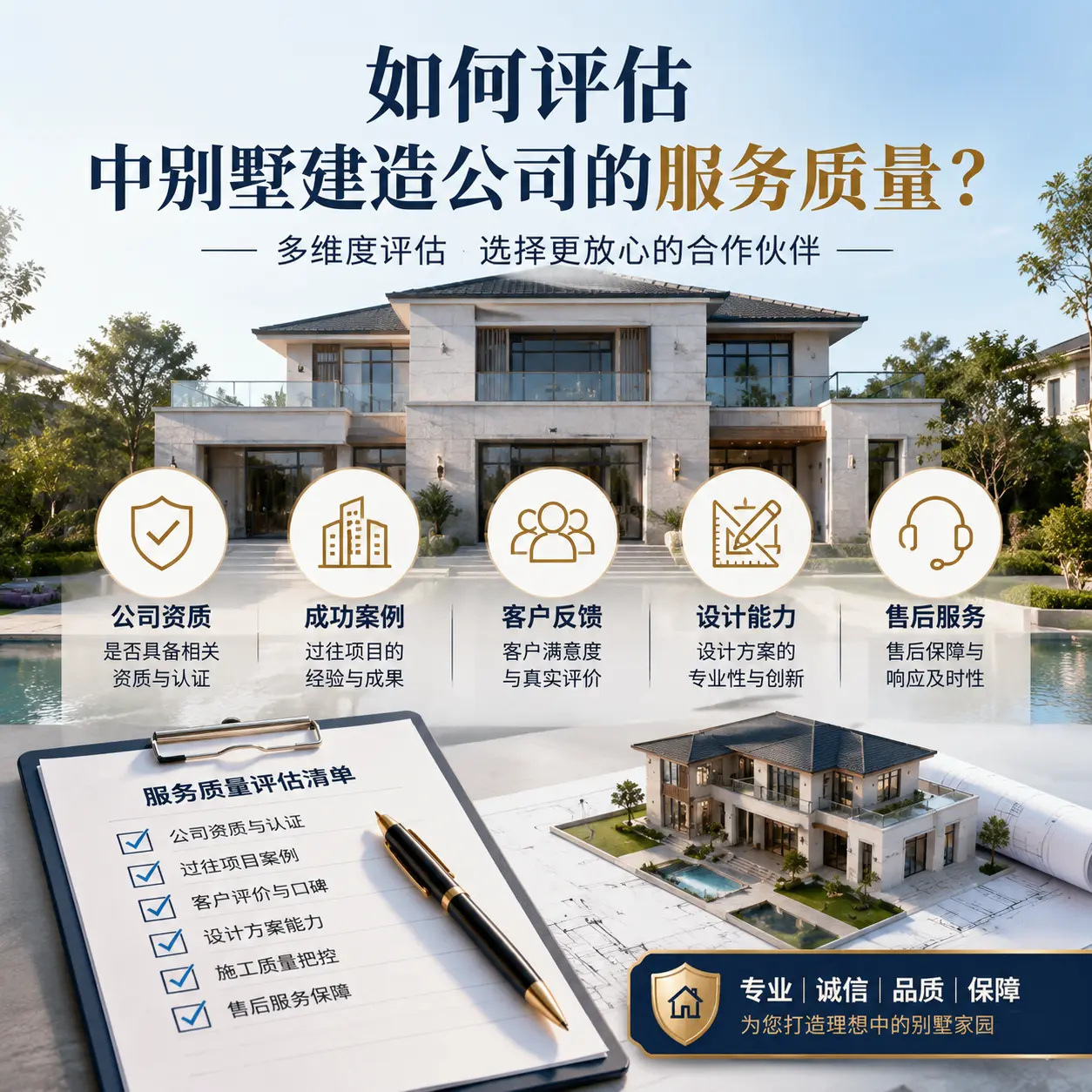 如何评估 榕江 中别墅建造公司的服务质量？
